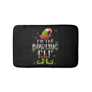 Bowling Elf Christmas Bath Mat