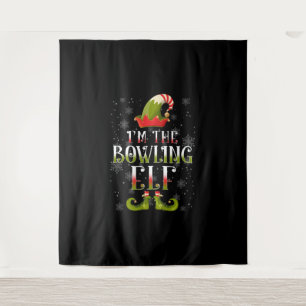 Bowling Elf Christmas Tapestry