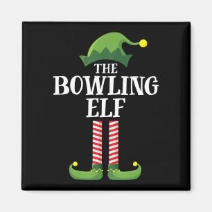Bowling Elf Matching Family Group Christmas Party  Magnet