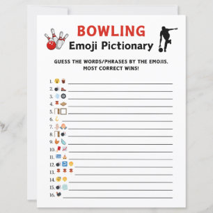 Bowling Emoji Pictionary Game