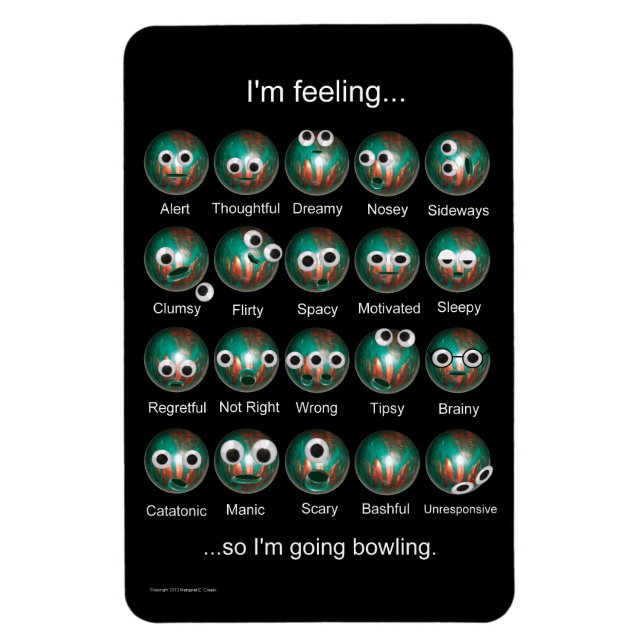Bowling Emotions Magnet (Vertical)