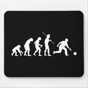 Bowling Evolution from Man to Bowler Mouse Pad