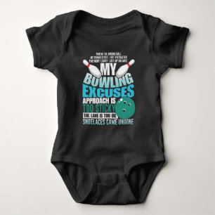 Bowling Exuses Funny Bowling Ball Strike Sport Baby Bodysuit