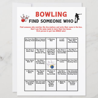 Bowling Find Someone Who Game