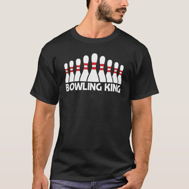 Bowling For Men Dad Boys Spare Ball Game League T-Shirt (Front)
