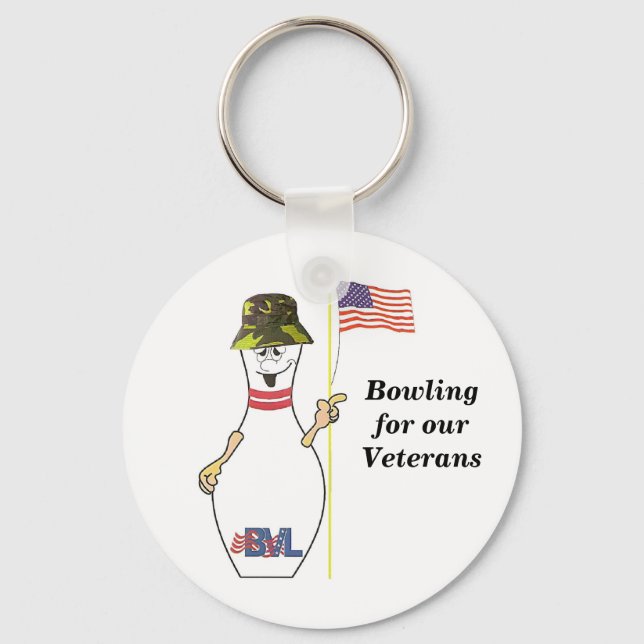 Bowling for our Veterans Key Ring (Front)
