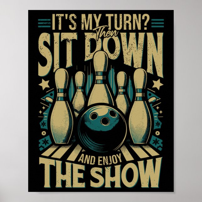 Bowling Funny  Poster (Front)