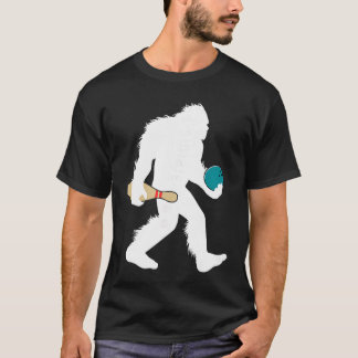 Bowling Funny Sport Lane Sasquatch Bowler funny T-Shirt