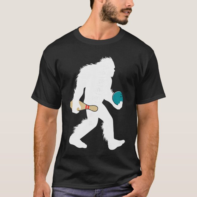 Bowling Funny Sport Lane Sasquatch Bowler funny T-Shirt (Front)