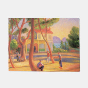 Bowling Game at La Ciotat in the South of France Doormat