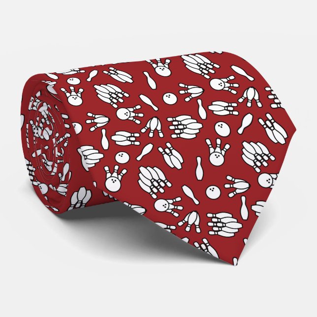 Bowling game patten tie (Rolled)