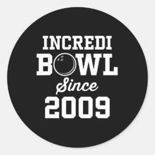 Bowling Gift for 13 Year Old Bowler 2009 13th Birt Classic Round Sticker