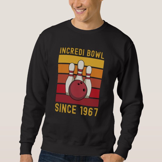 Bowling Gift for 54 Year Old Bowler 1967 Sweatshirt (Front)