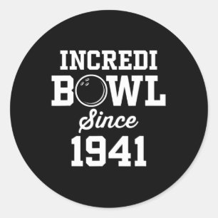 Bowling Gift for 81 Year Old Bowler 1941 81th Birt Classic Round Sticker