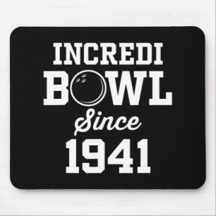 Bowling Gift for 81 Year Old Bowler 1941 81th Birt Mouse Pad