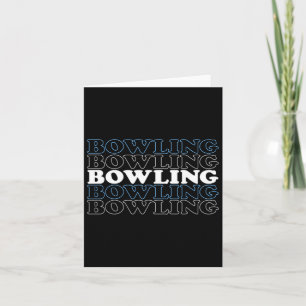Bowling Gift For Men Husnd Or Dad - Retro Bowling Card