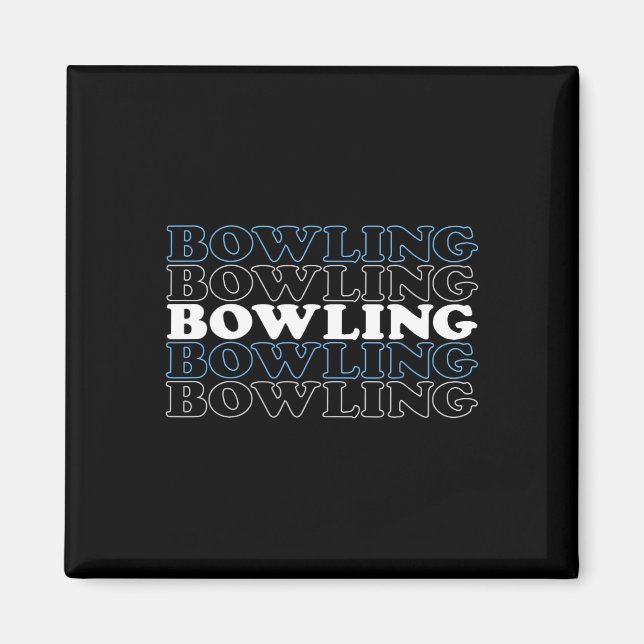 Bowling Gift For Men Husnd Or Dad - Retro Bowling  Magnet (Front)