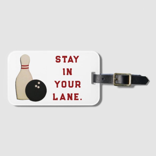Bowling Gifts Luggage Tag (Front Horizontal)