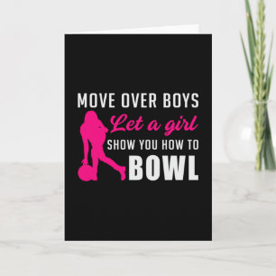 Bowling Girl Princess Queen Bowl Bowler Funny Gift Card
