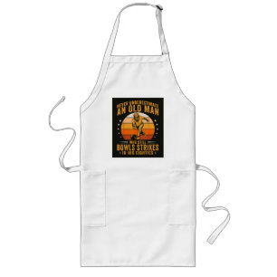 Bowling Grandpa 80th Birthday Long Apron