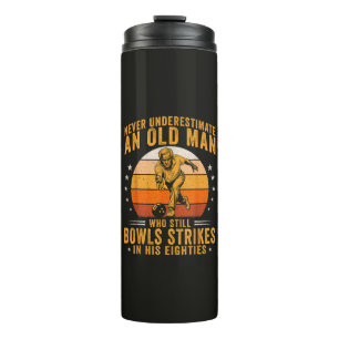 Bowling Grandpa 80th Birthday Thermal Tumbler