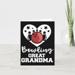 Bowling Great Grandma Heart Funny Bowler Great Gra Card
