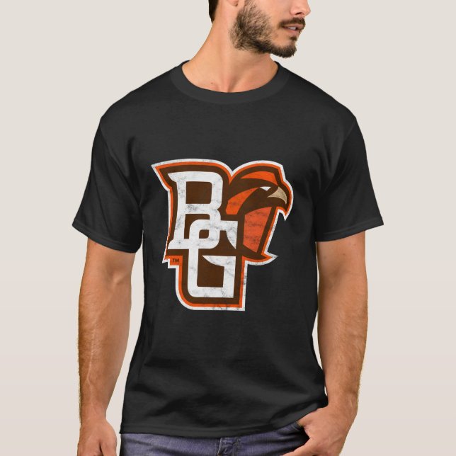 Bowling Green Bgsu Falcons Distressed Primary T-Shirt (Front)