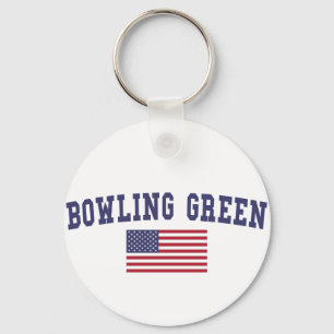 Bowling Green US Flag Key Ring