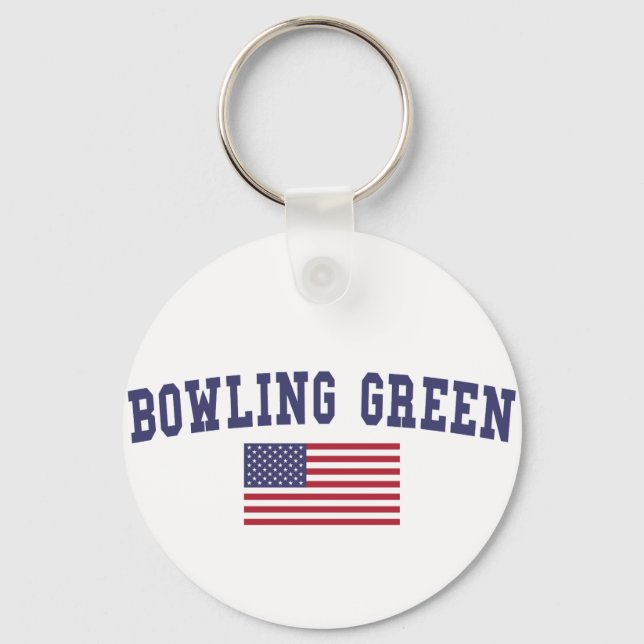 Bowling Green US Flag Key Ring (Front)