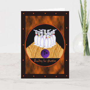 Bowling Halloween Template Cards