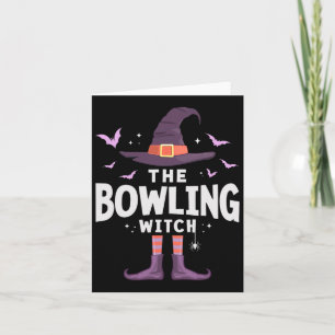 Bowling Halloween Witch Matching Costume Card