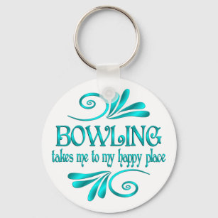 Bowling Happy Place Key Ring