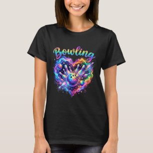 Bowling heart colourful bowling pin lovers bowler T-Shirt