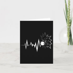 Bowling Heartbeat For Bowling Lovers And Players Card