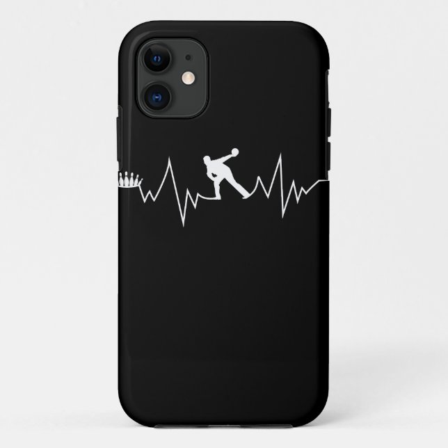 Bowling Heartbeat Gift for Bowlers Case-Mate iPhone Case (Back)