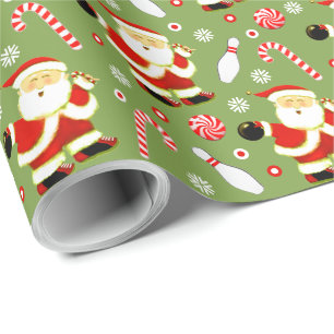 Bowling Holiday Gift Wrapping Paper