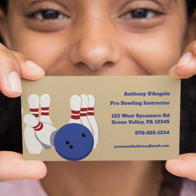 Bowling Instructor, Bowling Alley Custom Calling Card (Creator Uploaded)