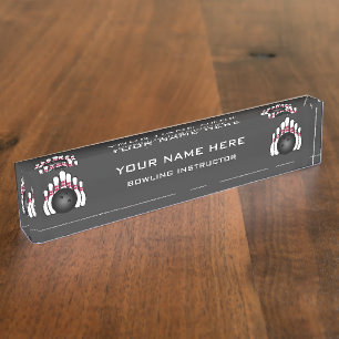 Bowling Instructor Nameplate