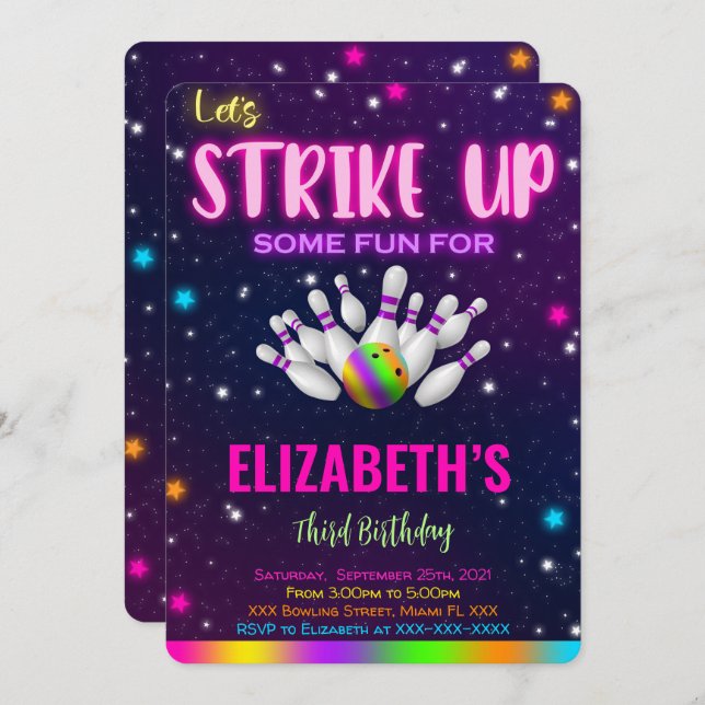 Bowling Invitation (Front/Back)