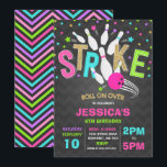 Bowling Invitation Bowling Birthday Party Strike<br><div class="desc">Bowling Birthday Invitation 
All designs are © PIXEL PERFECTION PARTY LTD</div>