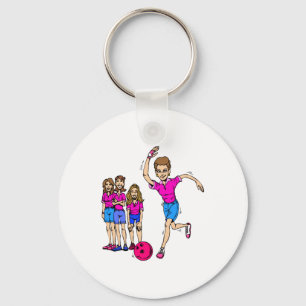 Bowling is fun! key ring