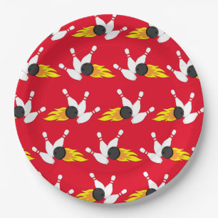 Bowling Kids Birthday Party Cute Sports Paper Plate