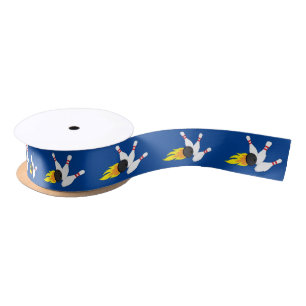 Bowling Kids Birthday Party Cute Sports  Satin Ribbon