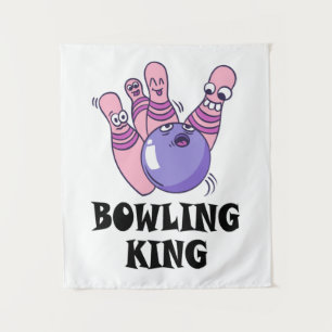 Bowling King Childrens Birthday Party Tapestry