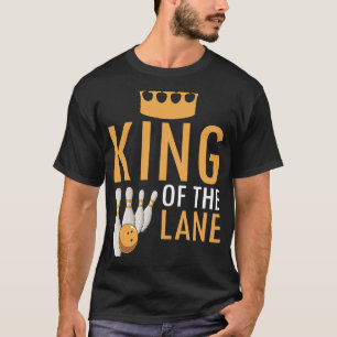 Bowling King Of The Lane Boy Men Player Bowler Fan T-Shirt
