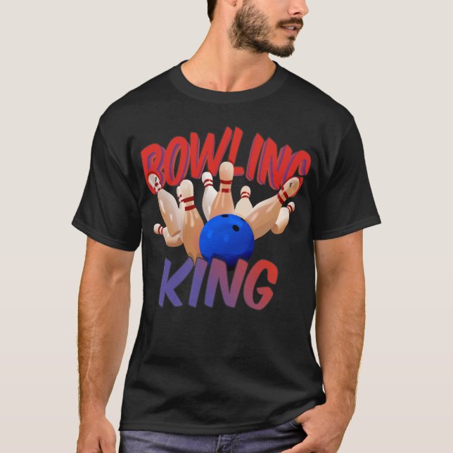 Bowling King, ten pin bowling T-Shirt (Front)