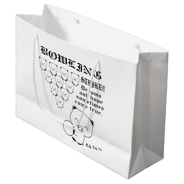 Bowling Large Gift Bag (Front Angled)