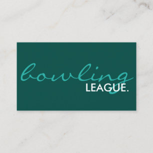 bowling league. (colour customisable) business car card