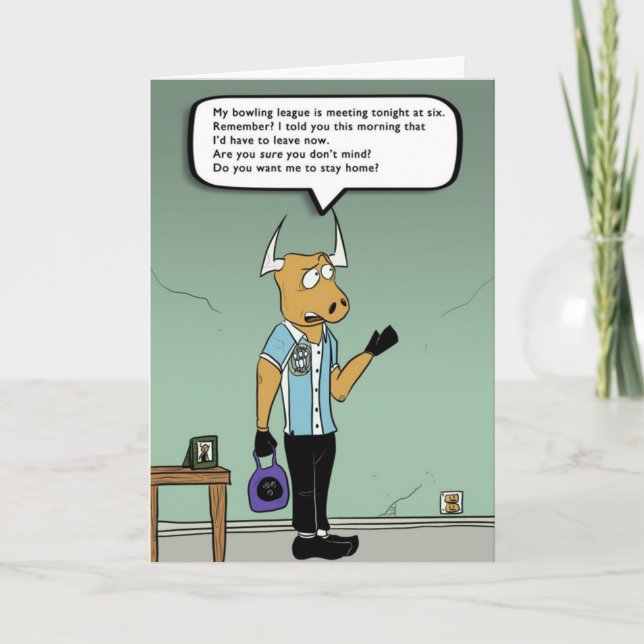 Bowling League Night Card (Front)