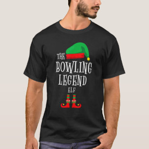 Bowling Legend Elf Family Matching Christmas Costu T-Shirt